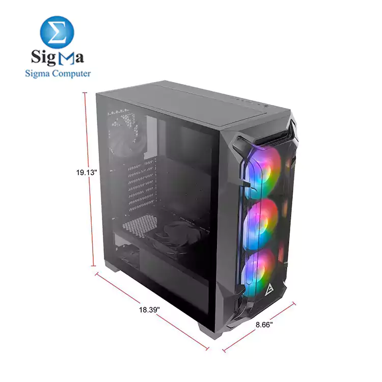 Antec Dark League DF600-RGB FLUX  FLUX Platform  3 x 120 mm ARGB  1 x 120 mm Reverse   1 x 120 mm Fans Included