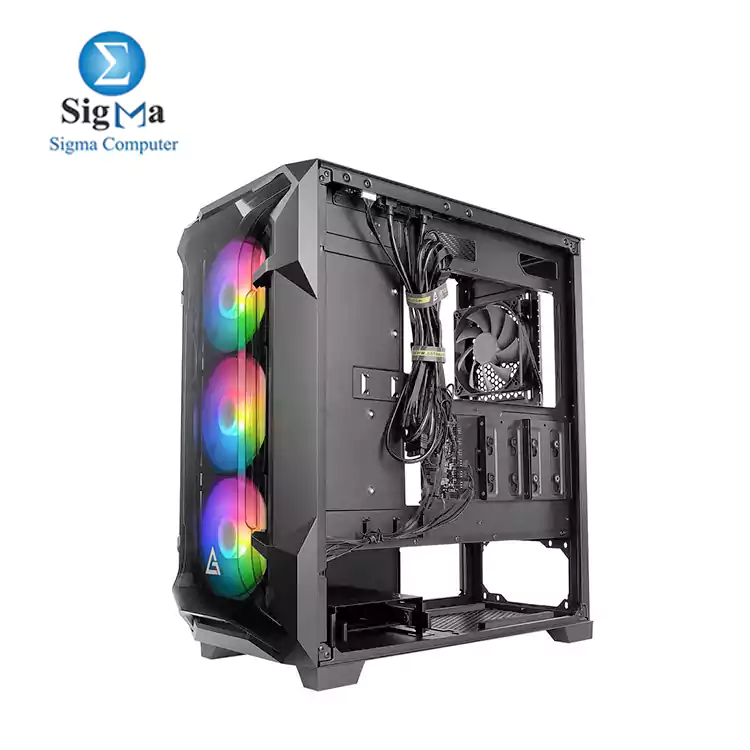 Antec Dark League DF600-RGB FLUX  FLUX Platform  3 x 120 mm ARGB  1 x 120 mm Reverse   1 x 120 mm Fans Included