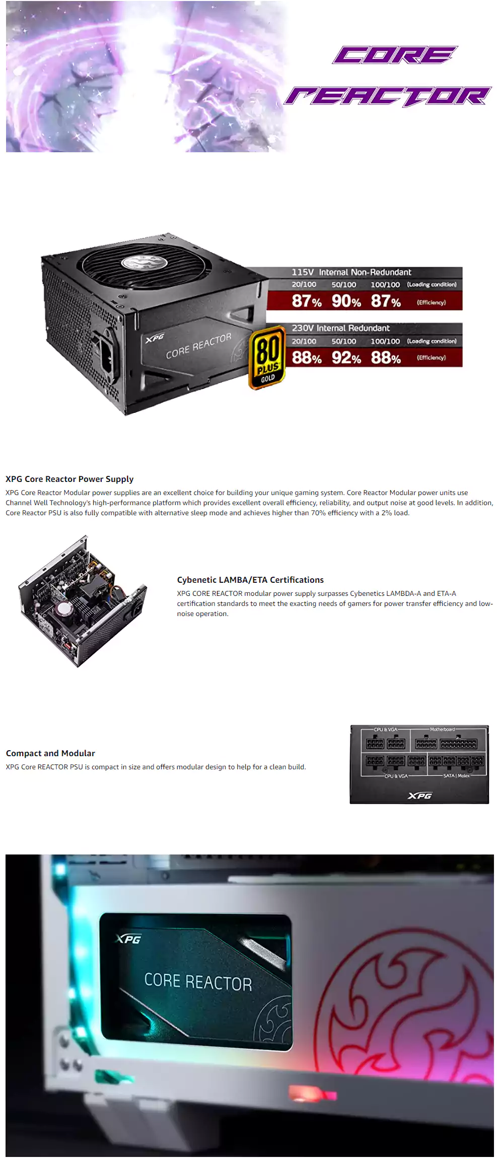 XPG CORE REACTOR Modular Power Supply