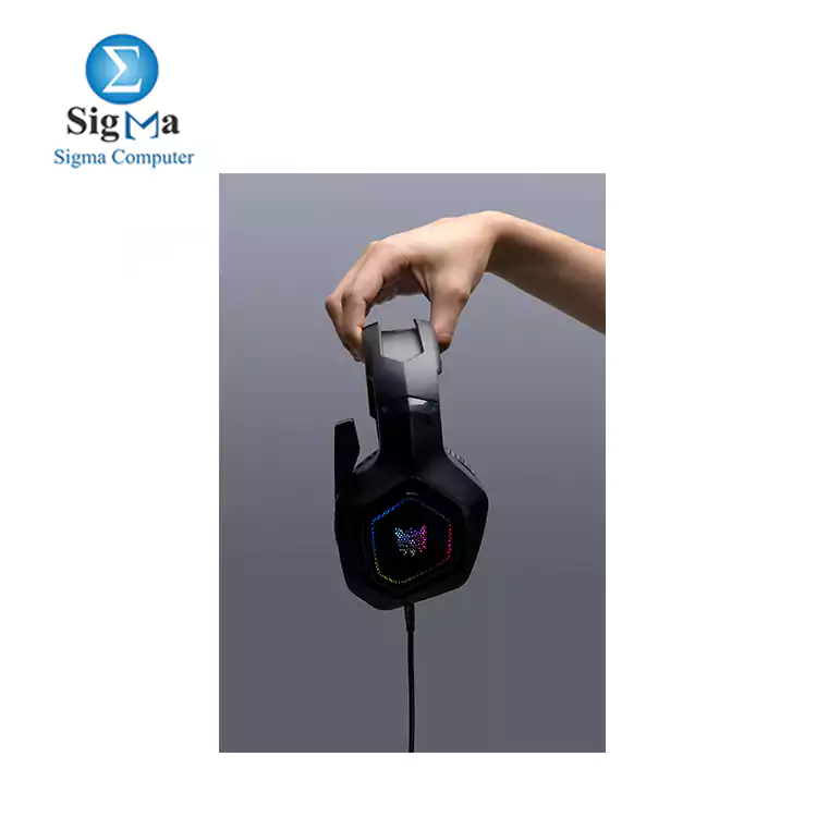 ONIKUMA K10-RGB 50mm drivers  noise-reduction mic  soft over-ear cushions  RGB lighting  multi-platform compatibility  2.2m durable cable.
