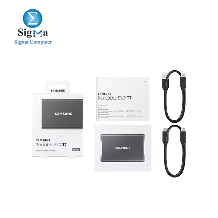 SAMSUNG T7 Touch Portable SSD 1TB-External Solid State Drive