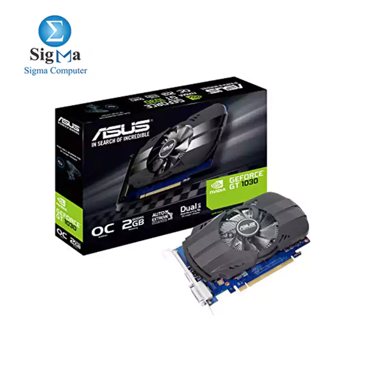 ASUS PH-GT1030-O2G GeForce GT 1030 2GB Phoenix Fan OC Edition HDMI DVI Graphics Card