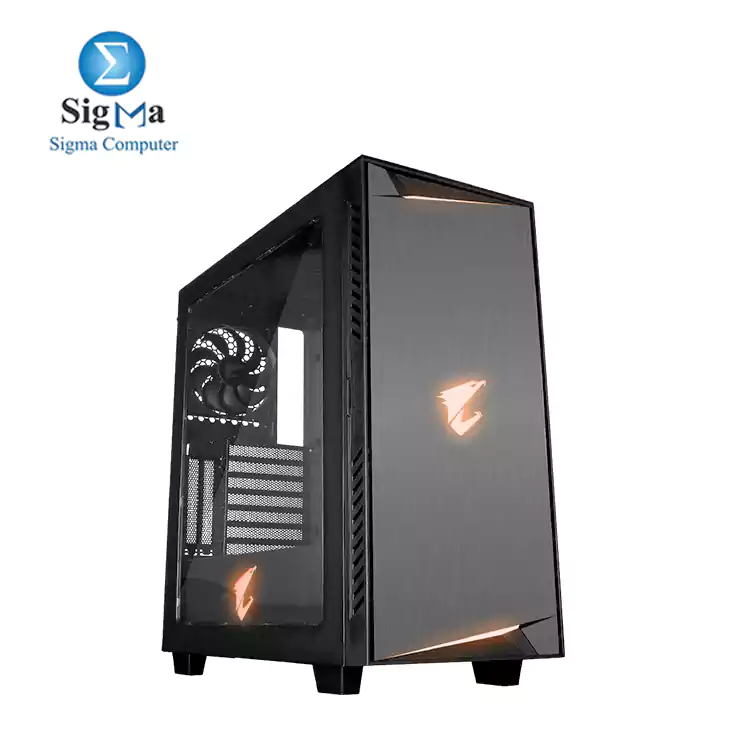 GIGABYTE AC300W RGB  Black Steel   Plastic ATX Mid Tower Computer Case