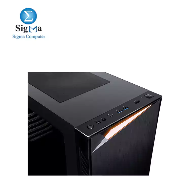 GIGABYTE AC300W RGB  Black Steel   Plastic ATX Mid Tower Computer Case