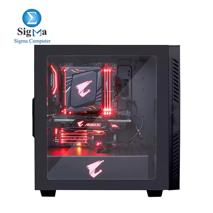 GIGABYTE AC300W RGB  Black Steel / Plastic ATX Mid Tower Computer Case