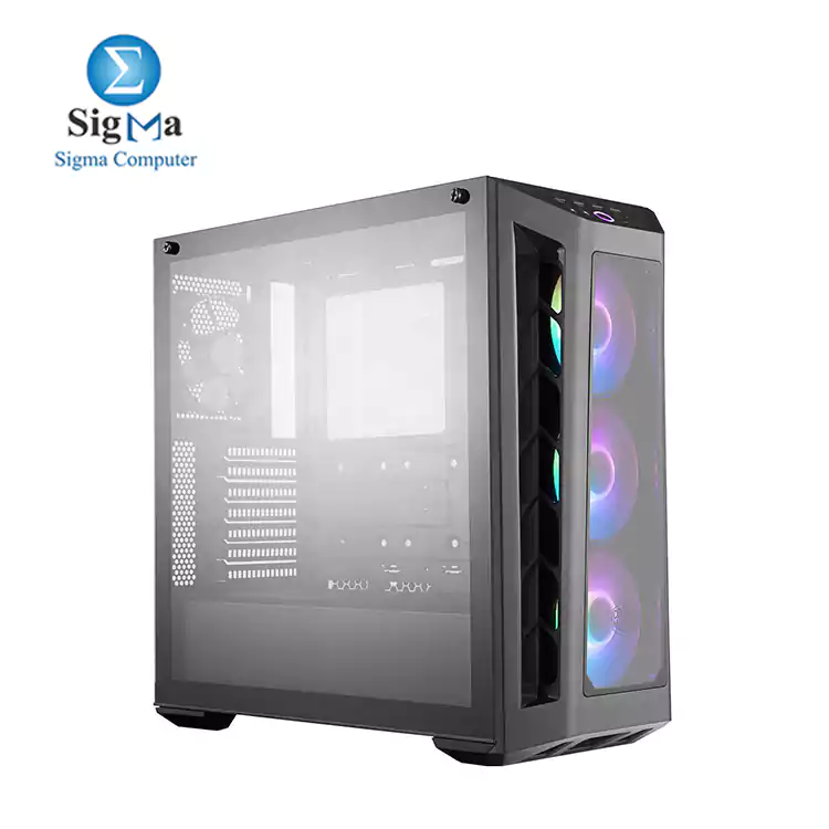 Cooler Master MasterBox MB530P ATX Mid-Tower w  3 x Tempered Glass Panel  Front Side Mesh Intakes   3 x 120mm Addressable RGB Fans w ARGB Controller