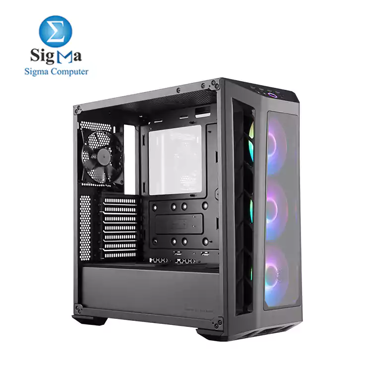 Cooler Master MasterBox MB530P ATX Mid-Tower w  3 x Tempered Glass Panel  Front Side Mesh Intakes   3 x 120mm Addressable RGB Fans w ARGB Controller