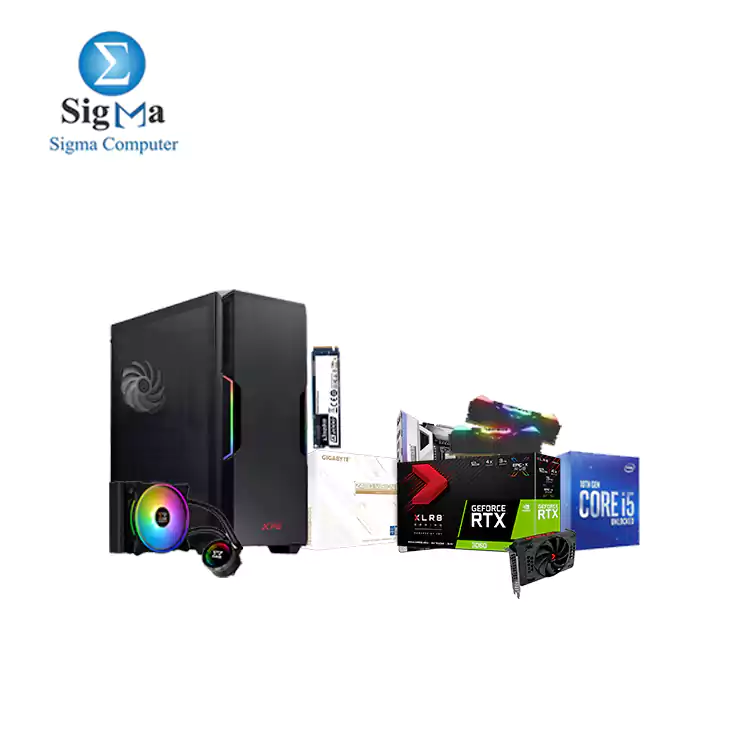 BUNDLE Z490 VISION G - i5-10600K - Aurora  120mm - Patriot Viper 2X8 RGB - PNY RTX3060 12G  - NVMe M.2 PCIe 250GB - XPG STARKER ARGB - XPG PROBE 600W Bronze