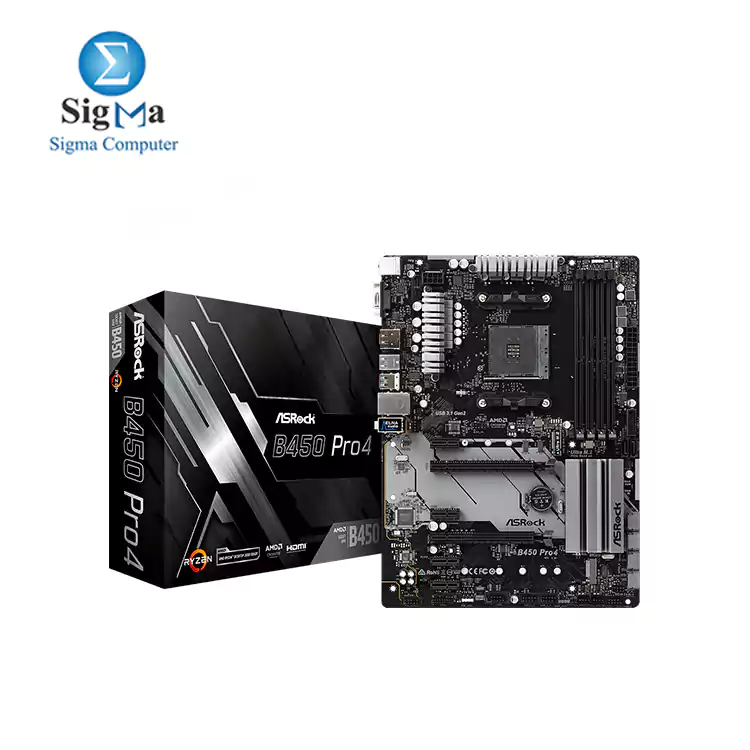 ASRock B450 PRO4 ATX Motherboard 