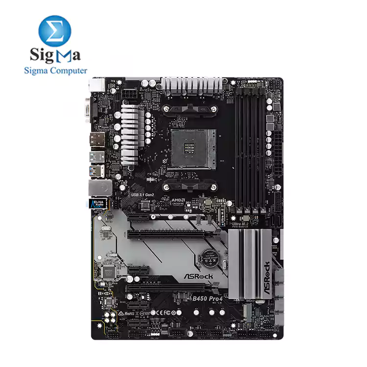 ASRock B450 PRO4 ATX Motherboard 