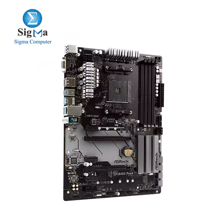 ASRock B450 PRO4 ATX Motherboard 