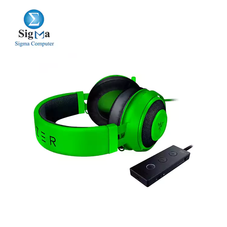 Razer Kraken Tournament Edition -Wired Gaming Headset with USB Audio Controller-GREEN