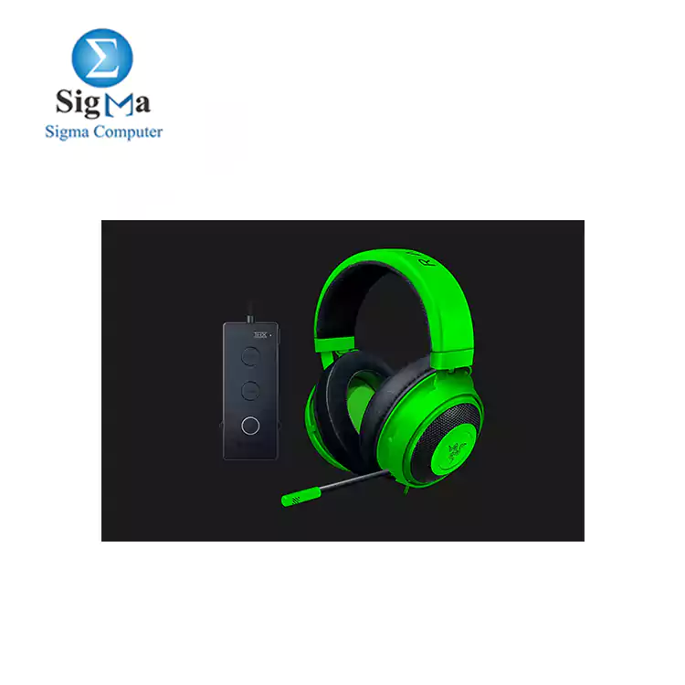 Razer Kraken Tournament Edition -Wired Gaming Headset with USB Audio Controller-GREEN