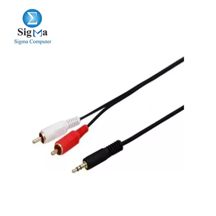 HP AUX 3.5mm to 2RcA cable 1.5m Black color