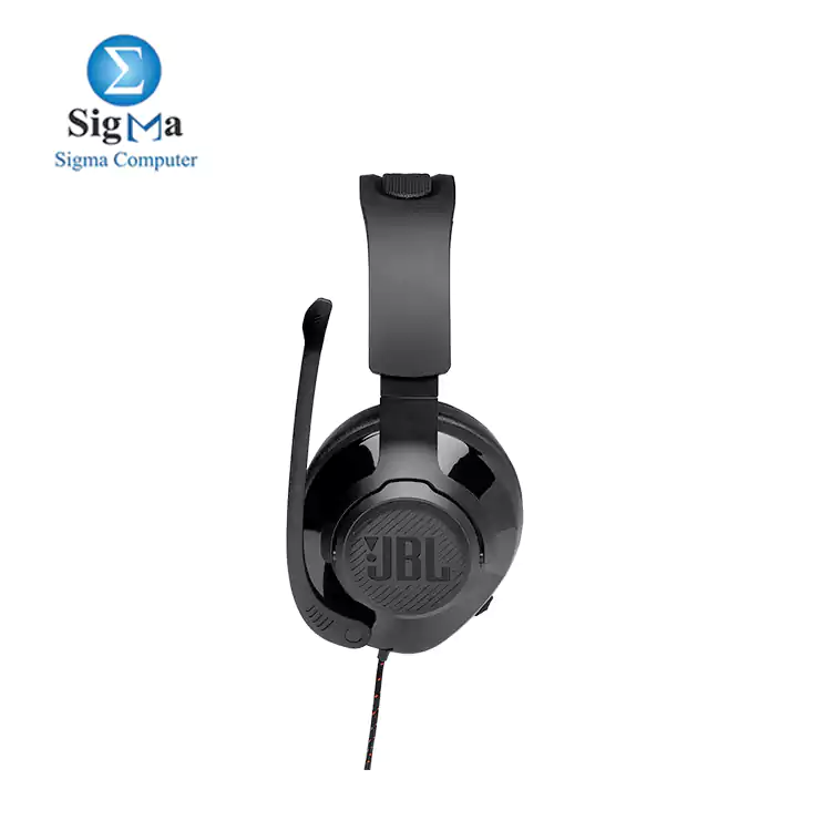 JBL Quantum 300 Hybrid wired over-ear gaming headset with flip-up mic