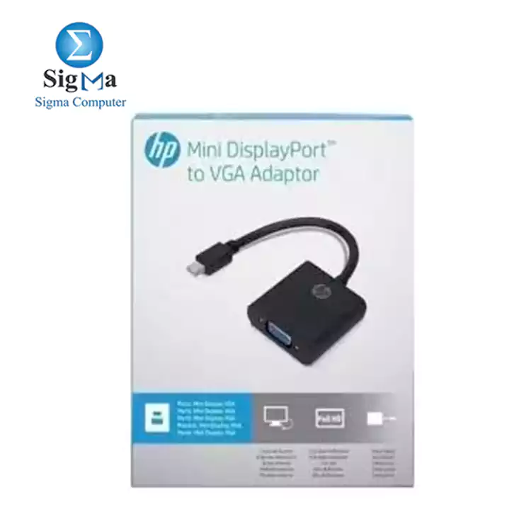 HP MINI DISPLAYPORT TO VGA ADAPTER BLACK