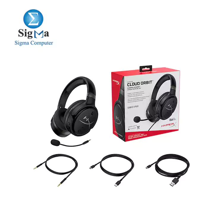 HyperX  Cloud Orbit S Wired Noise Cancelling Gaming Headset with Detachable Microphone - Black