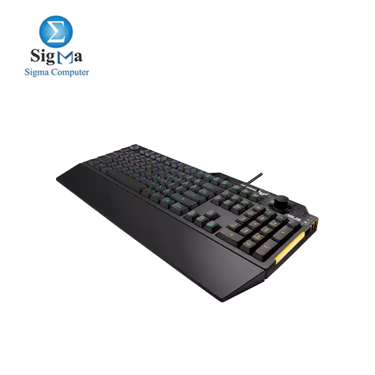 ASUS RA04 TUF Gaming K1 RGB keyboard with dedicated volume knob RGB AR and EN ROG peripherals