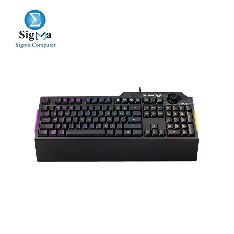 ASUS RA04 TUF Gaming K1 RGB keyboard with dedicated volume knob RGB AR and EN ROG peripherals