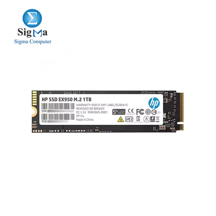 HP EX950 M.2 1TB PCIe 3.1 x4 NVMe 3D TLC NAND Internal Solid State Drive