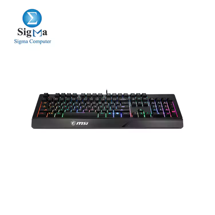 MSI VIGOR GK20 Gaming Keyboard  Ergonomic Designed Keycaps  Rainbow Lighting-Arabic