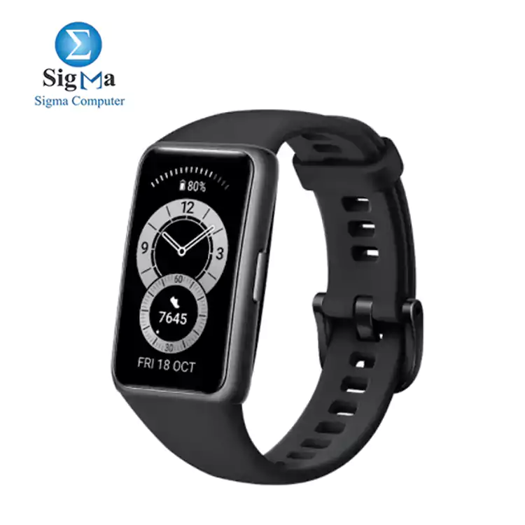 HUAWEI Band 6 dark gray WATCH All-Day SpO2 Monitoring1 | FullView Display | 2-Week Battery Life