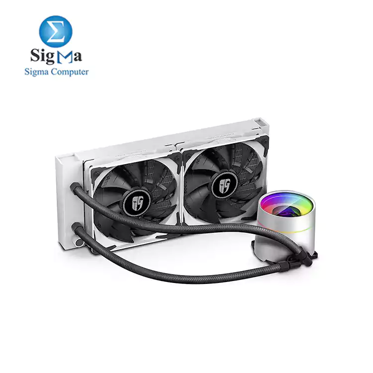 DEEP COOL Castle 240EX , Addressable RGB AIO Liquid CPU Cooler-WHITE