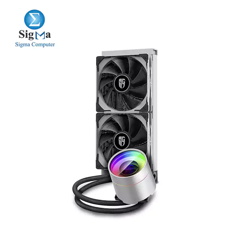 DEEP COOL Castle 240EX   Addressable RGB AIO Liquid CPU Cooler-WHITE