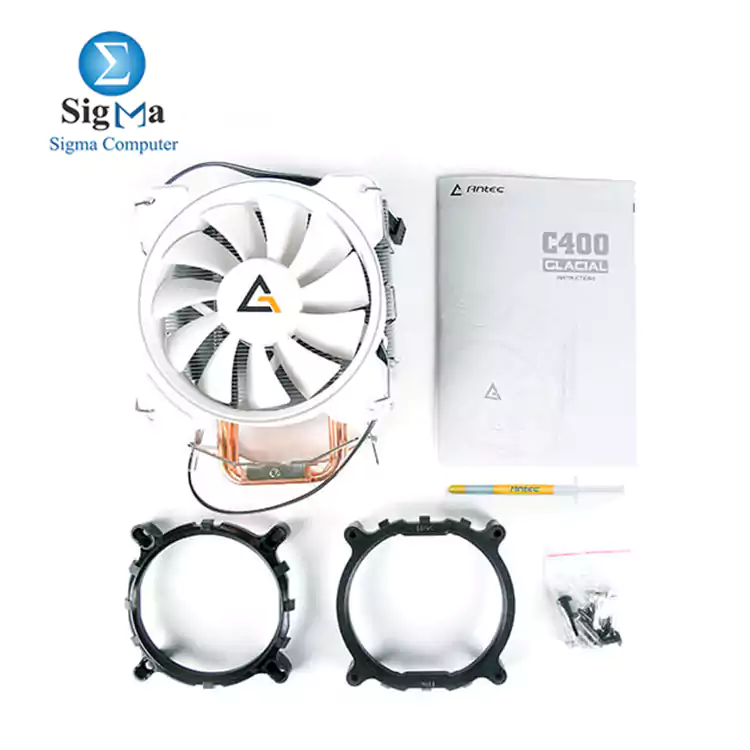 Antec CPU Cooler, C400 Glacial 120mm Pure White LED