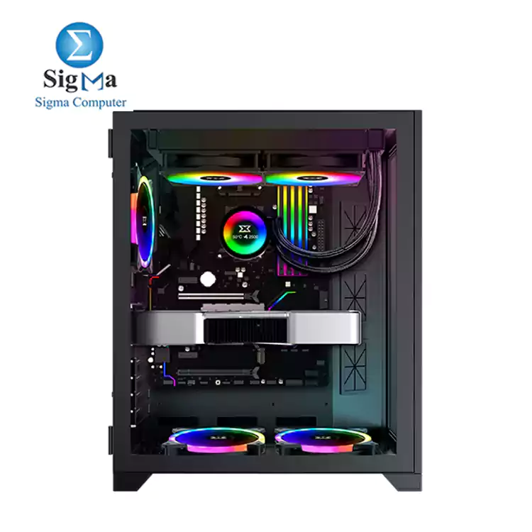 XIGMATEK AQUARIUS S ARCTIC ARGB BLACK MID TOWER CASE