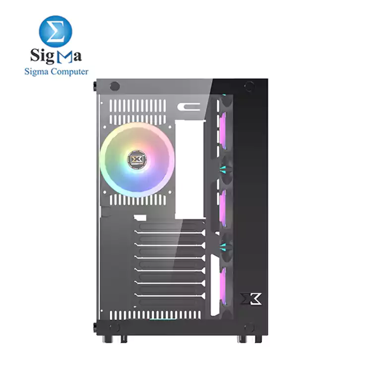 XIGMATEK Aquarius Plus BLACK MID-TOWER ARGB Gaming Case 7 ARGB fans