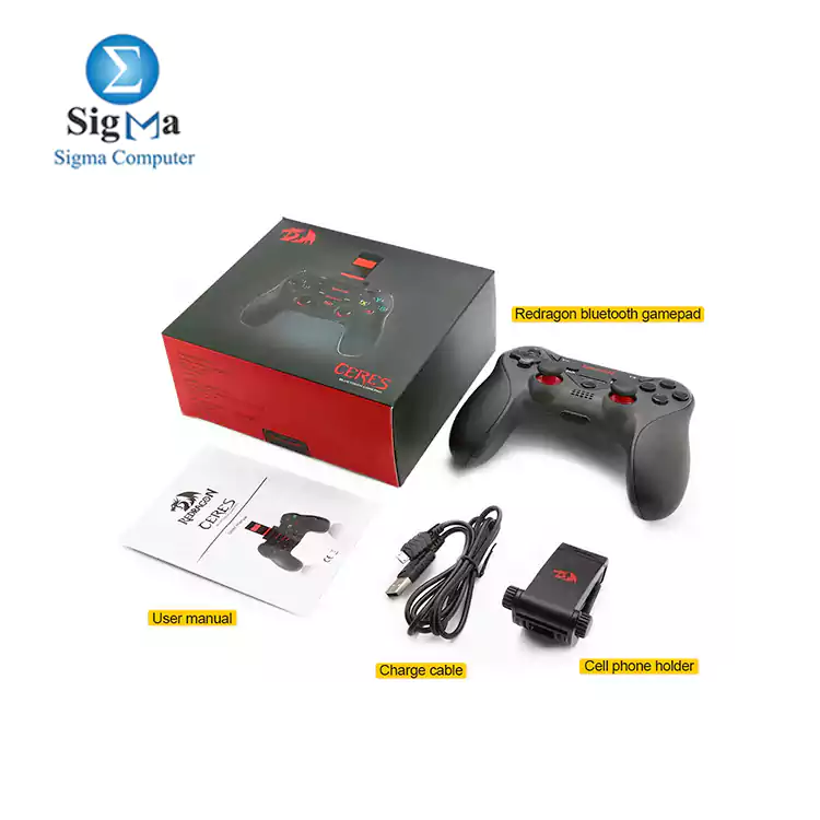 Redragon CERES G812 Wireless Gamepad Surpport Bluetooth android   IOS Gaming Controller Joystick for TV set-top box PS4