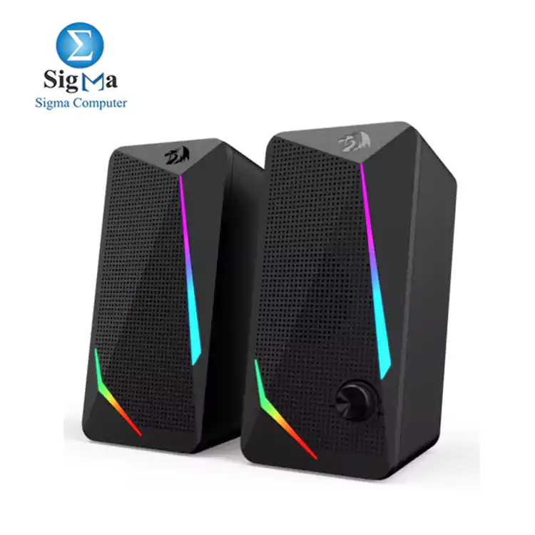 Redragon GS510 Waltz Gaming Speaker 2.0 Channel PC Computer Stereo Speaker with 4 Colorful LED Backlight Modes