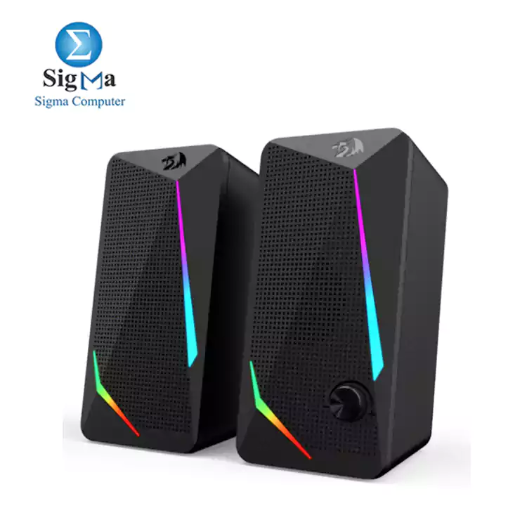 Redragon GS510 Waltz Gaming Speaker 2.0 Channel PC Computer Stereo Speaker with 4 Colorful LED Backlight Modes