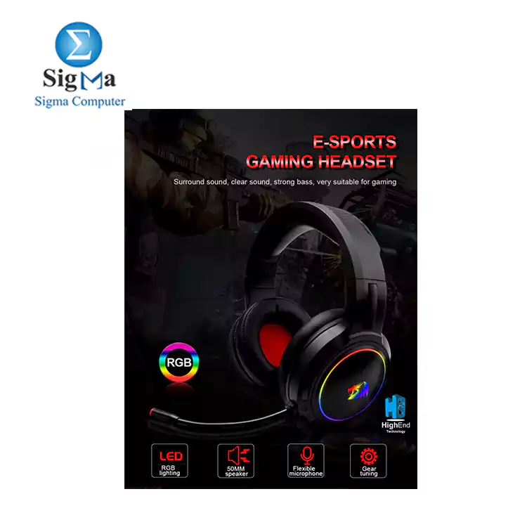 Redragon Mento H270 RGB Gaming Headphone With 2 jacks 3.5mm For PC