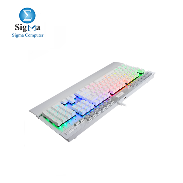 Redragon K550W RGB Yama 131 Key RGB LED Illuminated Backlit White Mechanical Keyboard