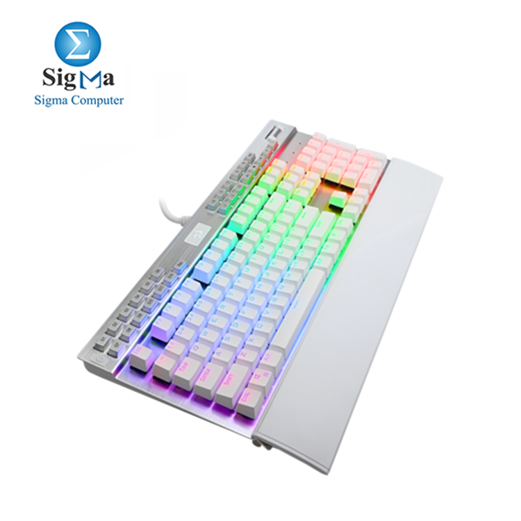 Redragon K550W RGB Yama 131 Key RGB LED Illuminated Backlit White Mechanical Keyboard