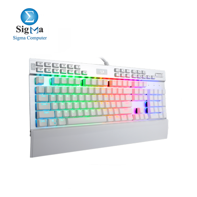 Redragon K550W RGB Yama 131 Key RGB LED Illuminated Backlit White Mechanical Keyboard