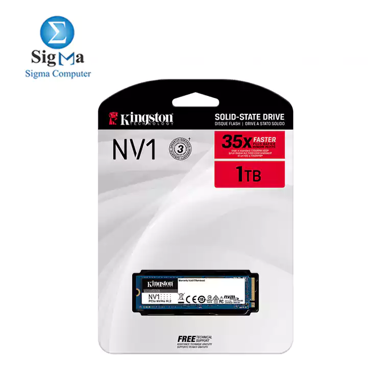 Kingston NV1 1TB M.2 2280 NVMe PCIe Internal SSD Up to 2100 MB s SNVS 1000G