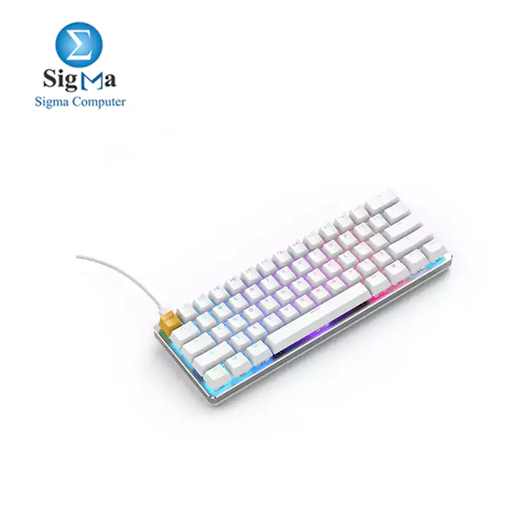 Glorious Keyboard GMMK Compact Mechanical Gaming Brown Switch RGB White Ice  GLO-GMMK-COM-BRM 