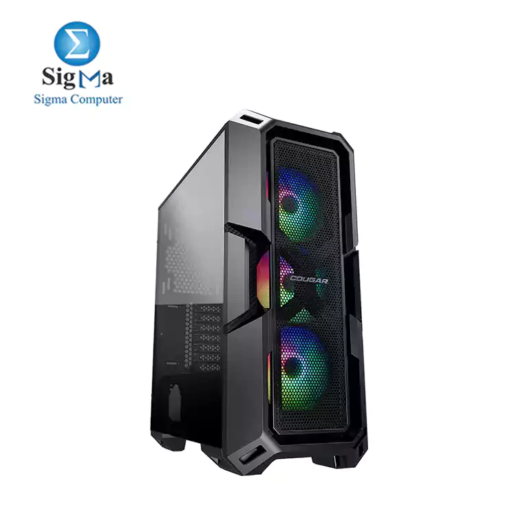 COUGAR MX440-MESH RGB VTC 500W GAMING CASE Tempered Glass Mid Tower-BLACK