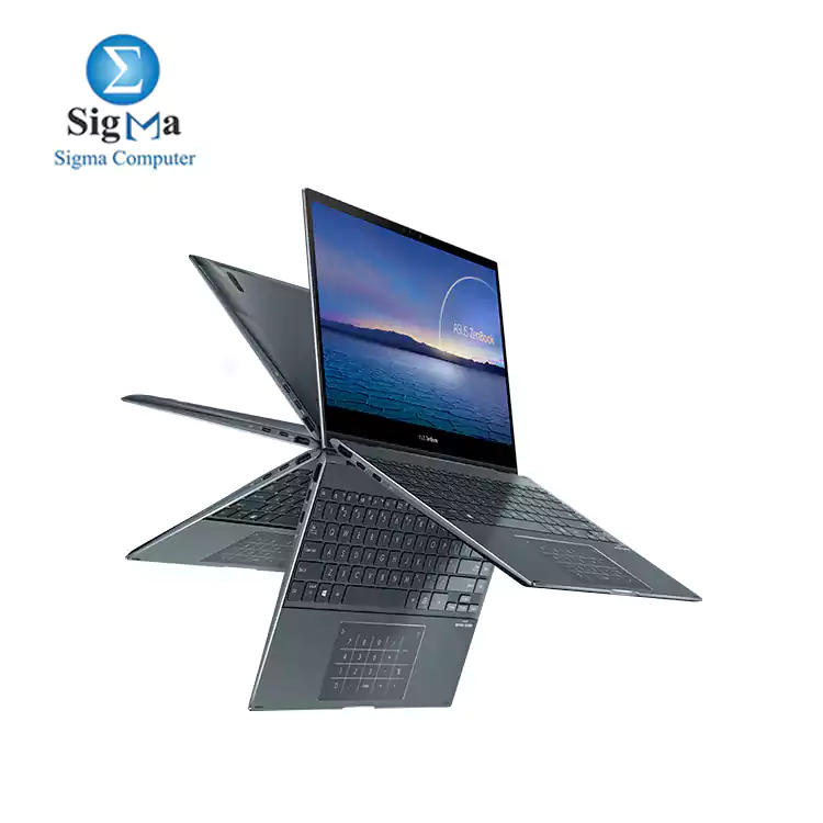 Asus ZenBook Flip 13-UX363JA-EM141T Corei5-1035G4 RAM 8GB 512GB SSD Intel iris plus GRAPHICS 13.3 FHD Touch, Win10-Pine Grey