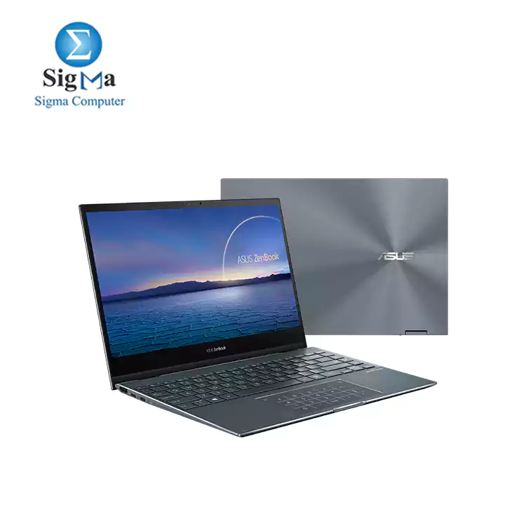 Asus ZenBook Flip 13-UX363JA-EM141T Corei5-1035G4 RAM 8GB 512GB SSD Intel iris plus GRAPHICS 13.3 FHD Touch, Win10-Pine Grey