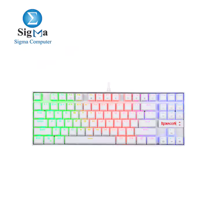 REDRAGON K552 KUMARA RGB Mechanical Gaming Keyboard     Brown Switches  White 