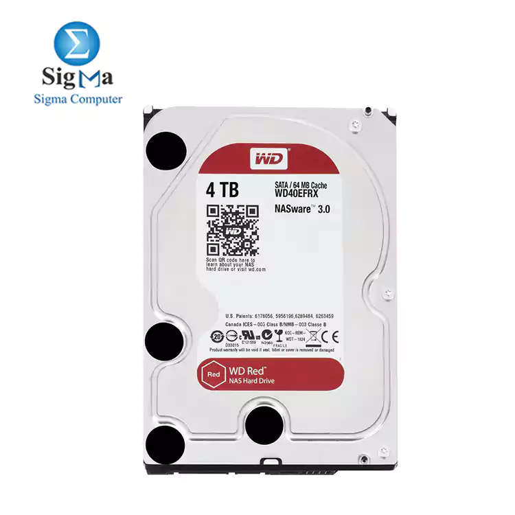 WD Red 4TB NAS Hard Disk Drive - 5400 RPM Class SATA 6Gb/s 64MB Cache 3.5 Inch - WD40EFRX