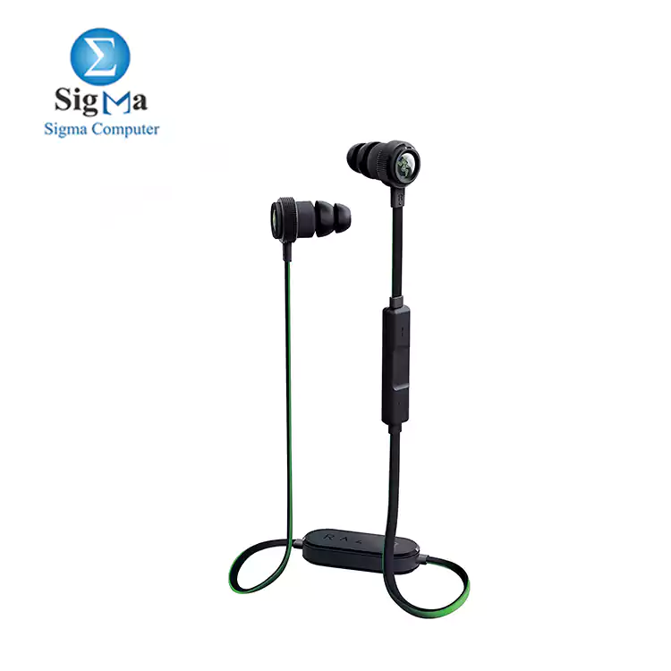 Razer Hammerhead Bluetooth Earbuds for iOS   Android Matte  Black Green 