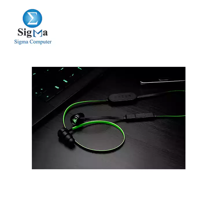 Razer Hammerhead Bluetooth Earbuds for iOS   Android Matte  Black Green 