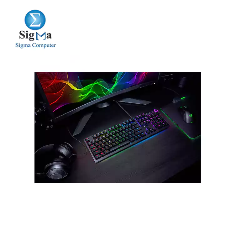 Razer Huntsman Elite Gaming Keyboard  Clicky Optical Purple Switch - US