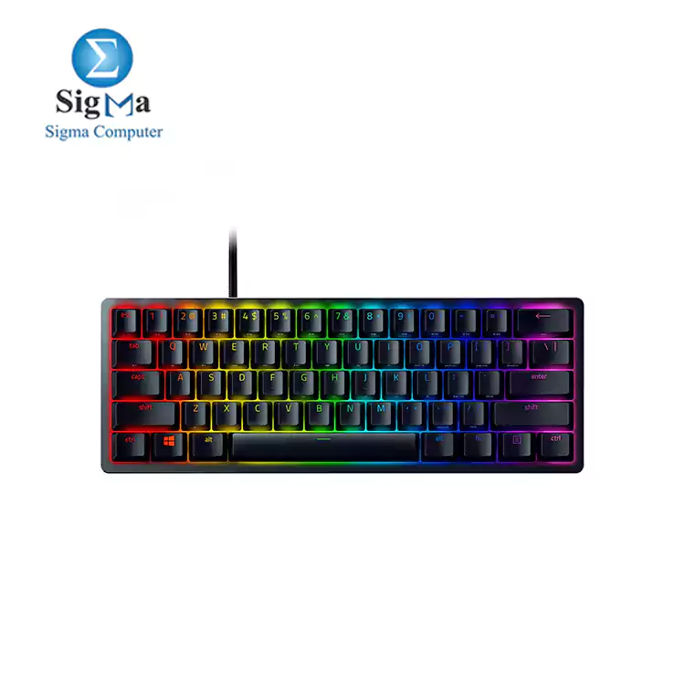 Razer Huntsman Mini - Clicky Optical Switch - US  60% Gaming Keyboard Optical Switch Purple - Black