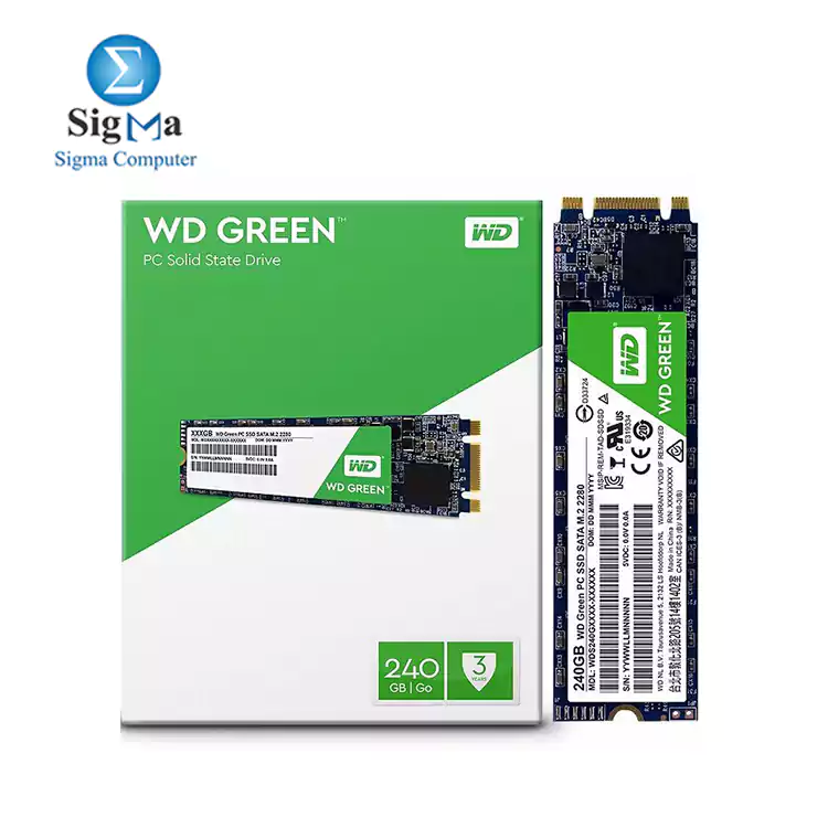 WD Green 240GB PC SSD - SATA III 6Gb/s M.2 2280 Solid State Drive - WDS240G2G0B